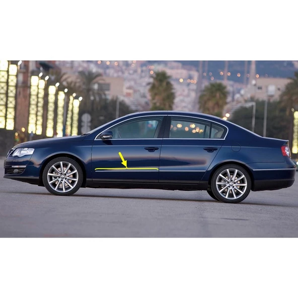 VW Passat B6 2006-2011 Sol Ön Kapı Çıtası Krom Nikelaj 3C0853515C ürün görseli 1