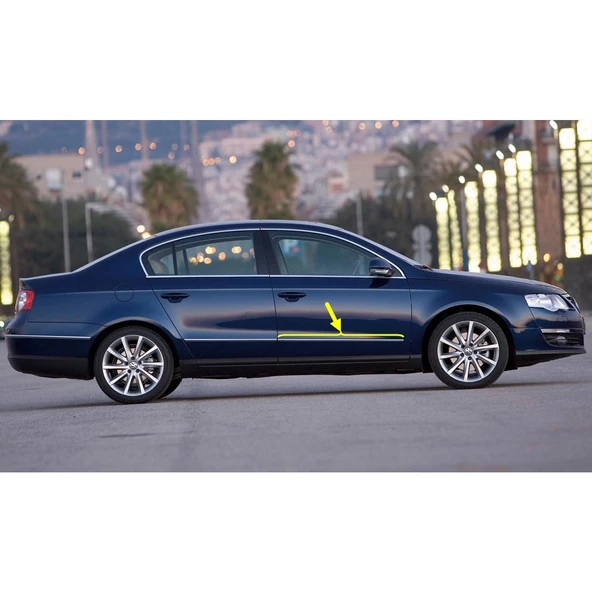 VW Passat B6 2006-2011 Sağ Ön Kapı Çıtası Krom Nikelaj 3C0853516C ürün görseli 1