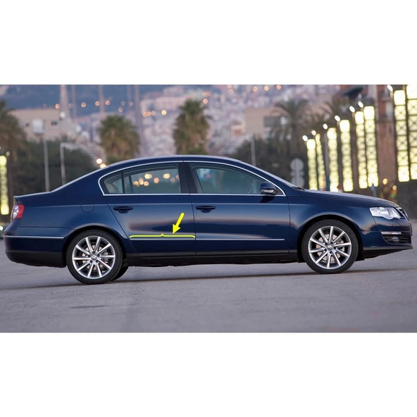VW Passat B6 2006-2011 Sağ Arka Kapı Çıtası Krom Nikelaj 3C0853754C ürün görseli 1
