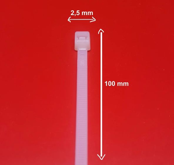 Kablo Bağı 2,5X100 Naturel 1000 Adet ürün görseli 1