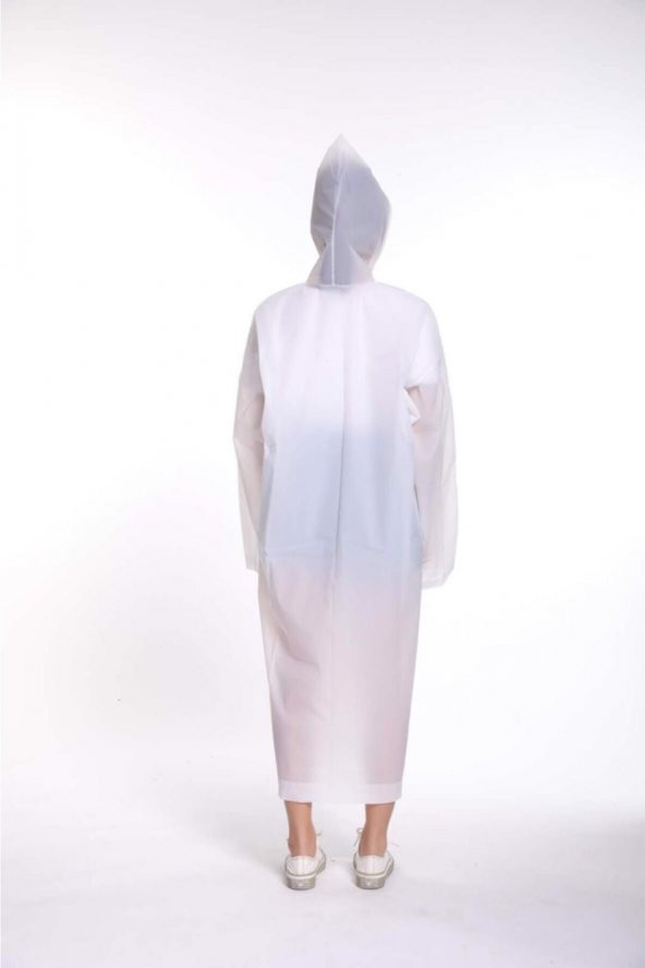 Unisex Mor Yağmurluk - Resim 5