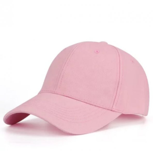 Pembe Basic Unisex  Spor Düz  Şapka Kep ürün görseli 1
