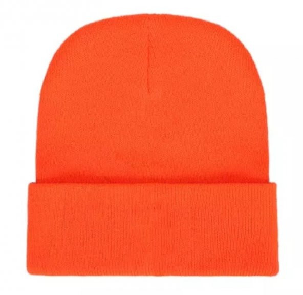 Neon Turuncu Basic Bere Unisex  Turuncu Bere ürün görseli 1