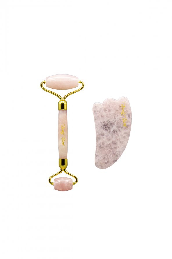 Kuvars Roller Ve Yaprak Gua Sha ürün görseli 1
