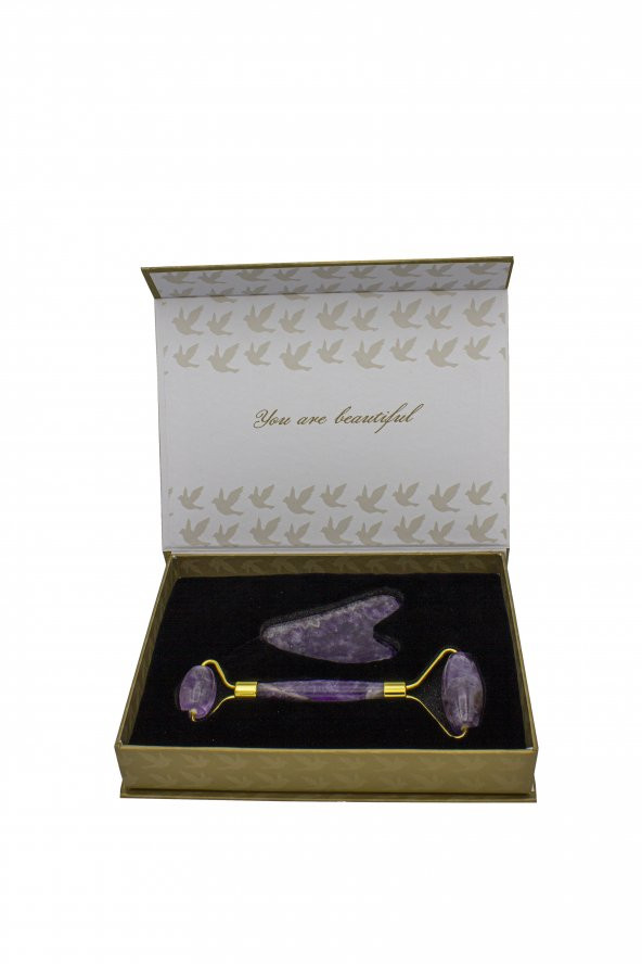 Ametist Roller Ve Gua Sha ürün görseli 1