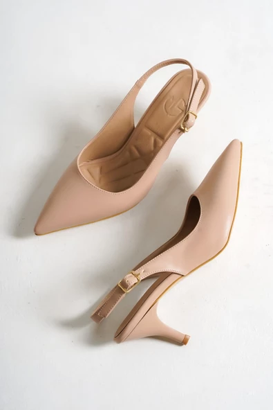 Ten Mat Arkası Açık Stiletto Kısa Topuklu Ayakkabı - Sas ürün görseli 1