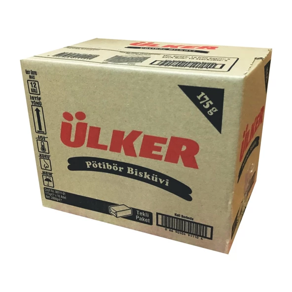 Ülker Pötibör Sade Bisküvi 175gr 16 adet ürün görseli 1