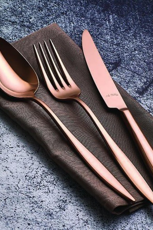 Aryıldız Elegant Bronz Pvd 24 Parça Çatal Kaşık Bıçak Takımı ürün görseli 1