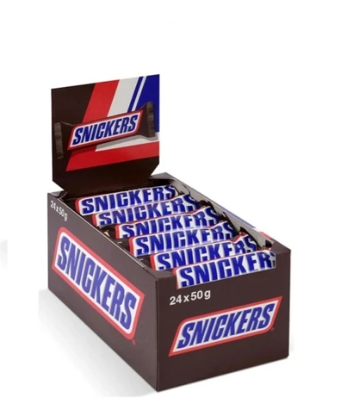 Snickers Bar Çikolata 50 gr 24 adet ürün görseli 1