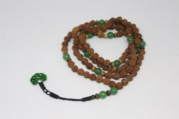 Rudraksha Tohumu 108lik Mala Kolye ürün görseli 1
