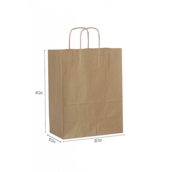 Kağıt Çanta Hediye Ve Alışveriş Çantası 25li (32x41x12cm) ürün görseli 1