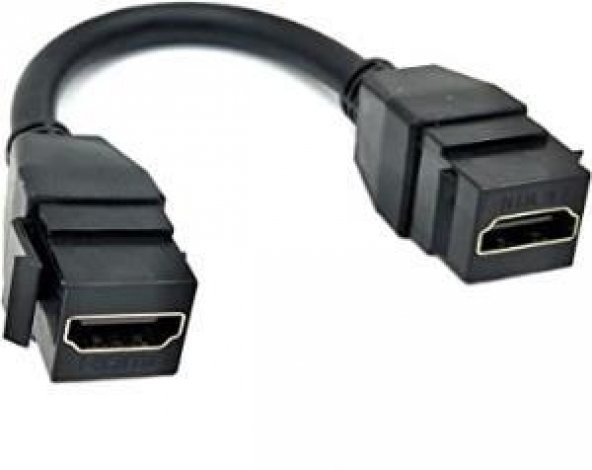 HDMI Dişi - Dişi Siyah Keystone Ara Kablo - 20 cm ürün görseli 1