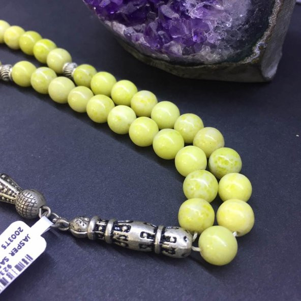 DOĞAL TAŞ JASPER SARI 8MM - Resim 2