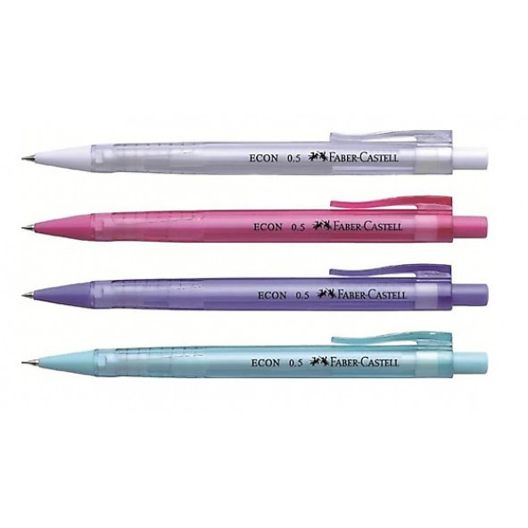 Faber-Castell Versatil Kalem Econ 0.7 MM şeffaf 10 lu paket Karışık ürün görseli 1