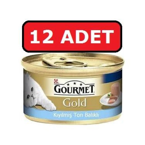 GOURMET GOLD KIYILMIŞ TON BALIKLI KEDİ KONSERVESİ 85G (12 ADET) ürün görseli 1