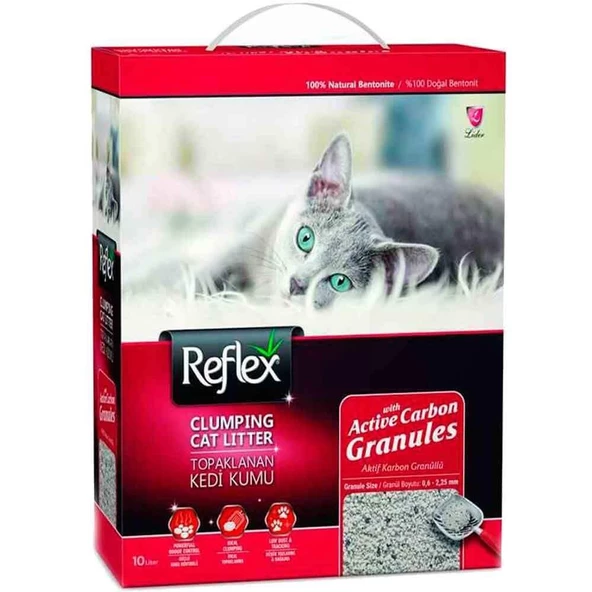 Reflex Granül Aktif Karbonlu Topaklanan Kedi Kumu 10 Lt ürün görseli 1