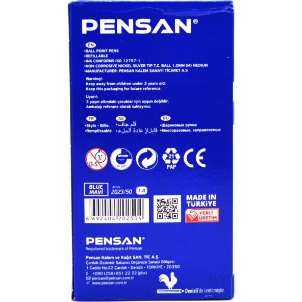 PENSAN MAVİ TÜKENMEZ KALEM - Resim 3