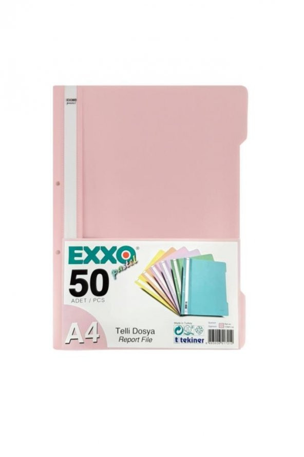 EXXO TELLI DOSYA SEFTALI PASTEL 50 LI ürün görseli 1