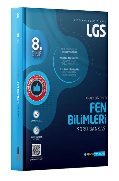 Pegem Akademi LGS Fen Bilimleri Soru Bankası ürün görseli 1