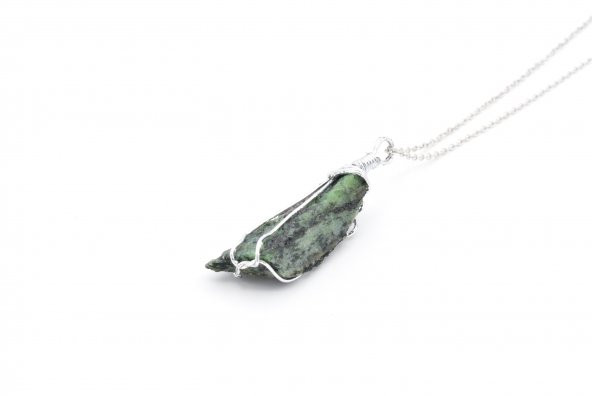 HAKİKİ DOĞAL ANYOLİT KOLYE UCU (RUBY ZOİSİT) DOĞAL TAŞ 006 ürün görseli 1