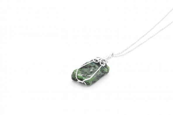 HAKİKİ DOĞAL ANYOLİT KOLYE UCU (RUBY ZOİSİT) DOĞAL TAŞ 004 ürün görseli 1
