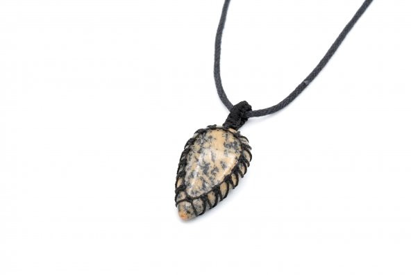 HAKİKİ ÖRGÜLÜ DOĞAL JASPER KOLYE UCU 1.KALİTE 002 ürün görseli 1