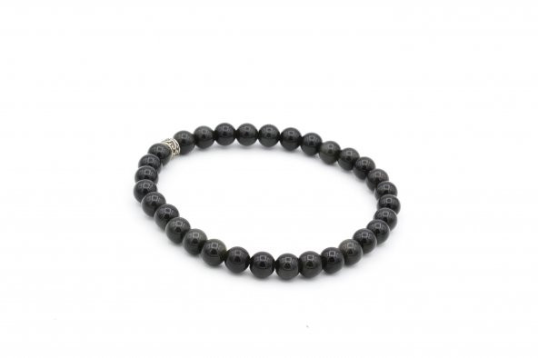 HAKİKİ DOĞAL RAİNBOW OBSİDYEN BİLEKLİK 1.KALİTE 6 MM ürün görseli 1
