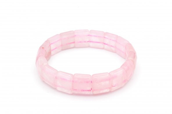 HAKİKİ DOĞAL PEMBE KUVARS BİLEKLİK 1.KALİTE 002 ürün görseli 1