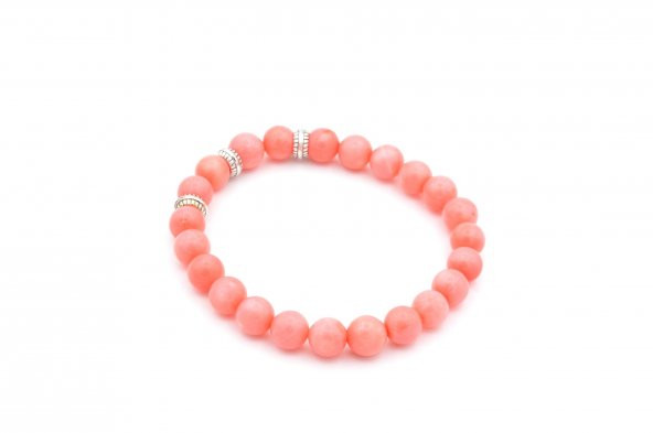 HAKİKİ DOĞAL PEMBE MERCAN BİLEKLİK 1. KALİTE ürün görseli 1