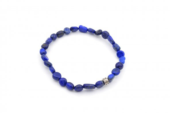 AMORF KESİM DOĞAL LAPİS LAZULİ TAŞI BİLEKLİK 1.KALİTE ürün görseli 1