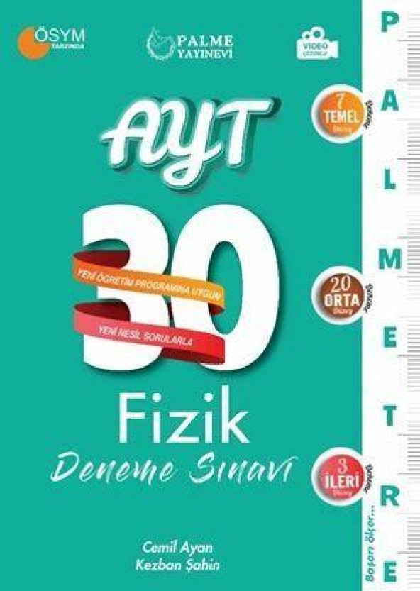 AYT Fizik Palmetre Serisi 30 Deneme Palme Yayınları ürün görseli 1