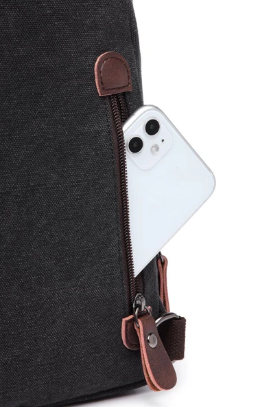 Siyah Unisex Body Bag - Resim 6