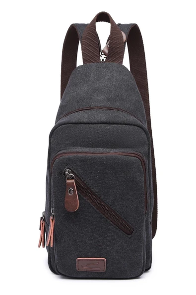 Siyah Unisex Body Bag - Resim 2