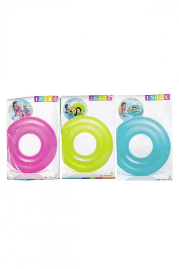 59260 Şeffaf Jumbo Şişme Simit 76 Cm - Resim 6