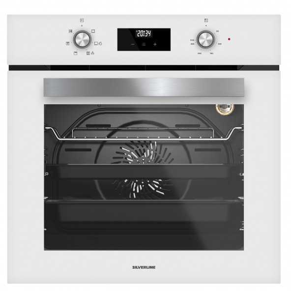 Silverline Bo6502w02 Beyaz Cam Ankastre Fırın ürün görseli 1