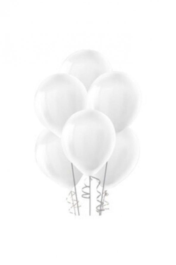 Beysüs Pastel Balon Beyaz Dekor Balonu 10 Adet Beyaz ürün görseli 1