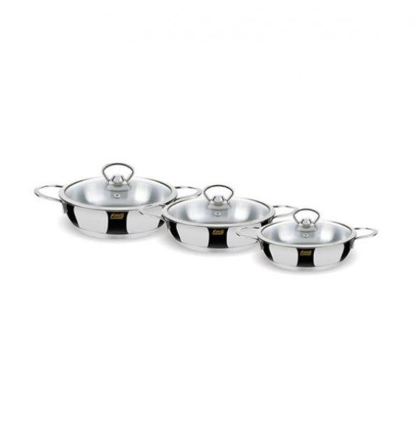 FMS İnci 6 Parça Çelik Omlet Set Metal 5007 ürün görseli 1