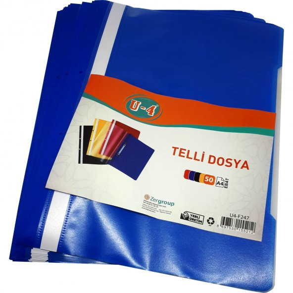 U-4 F247 Mavi Telli Dosya 50 Li ürün görseli 1