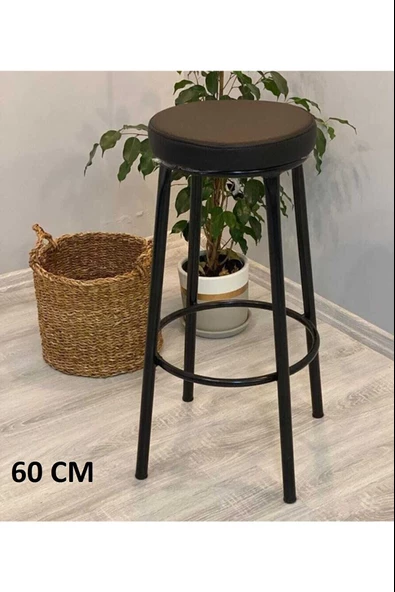 GRANDE HOME BAR TABURESİ SİYAH - SİYAH MİNDER 60 CM ürün görseli 1