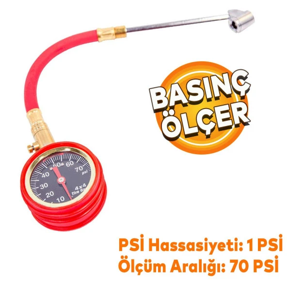 Nt Tools Lastik Hava Basınç Ölçer İbreli Göstergeli Ölçme Aleti ürün görseli 1
