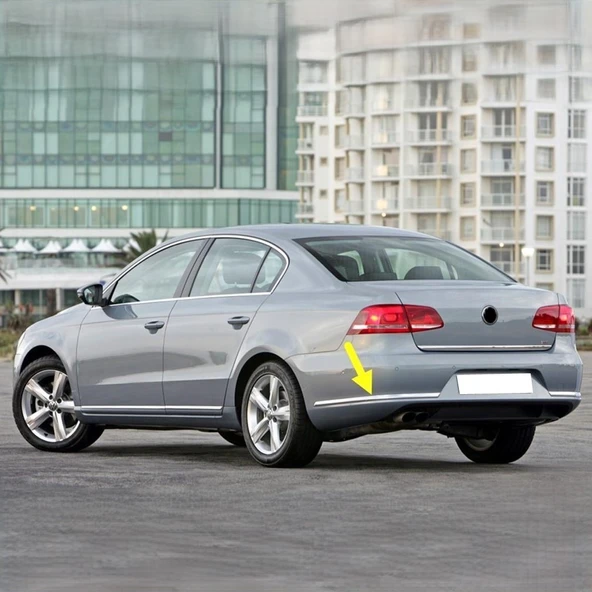 VW Passat B7 Sedan 2011-14 Sol Arka Tampon Köşe Çıtası Krom 3AE807459 ürün görseli 1