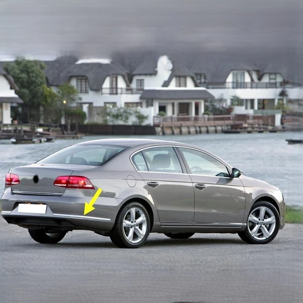 VW Passat B7 Sedan 2011-14 Sağ Arka Tampon Köşe Çıtası Krom 3AE807460 ürün görseli 1