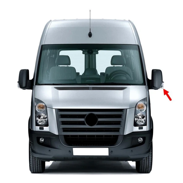 VW Crafter 2006-2016 Sol Dikiz Ayna Camı Üst Büyük Isıtmalı 2E0857587 ürün görseli 1