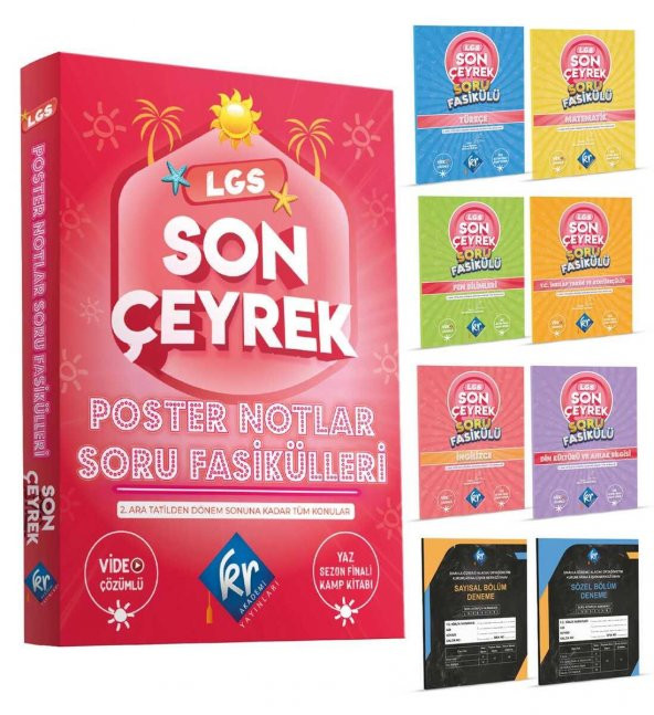 8. Sınıf LGS Son Çeyrek Poster Notlar Soru Fasikülleri KR Akademi ürün görseli 1