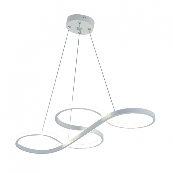 TT Aydınlatma Tt025-By  Yılan Modeli Mat Beyaz Led Avize ürün görseli 1
