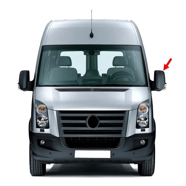 VW Crafter 2006-2016 Sol Dikiz Aynası Üst Camı Isıtmalı 2E0857587A ürün görseli 1