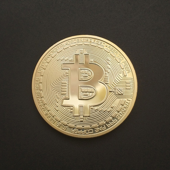 A Kalite Bitcoin Sanal Paranın Madeni Anı Hediyelik Metal Para Yuvarlak Coin ürün görseli 1