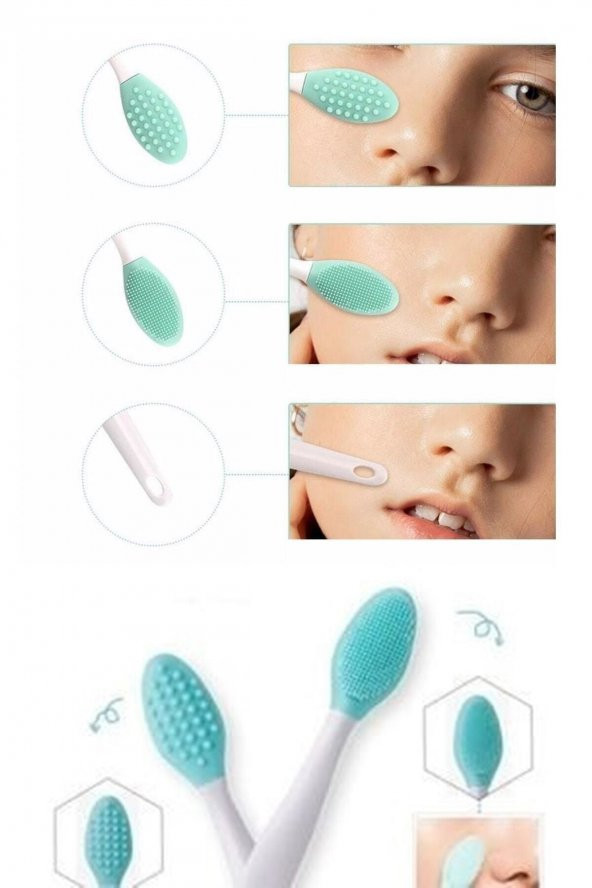 Burun Siyah Nokta Cilt Ve Yüz Temizleyici Temizleme Fırçası Dudak Peeling Fırça ürün görseli 1