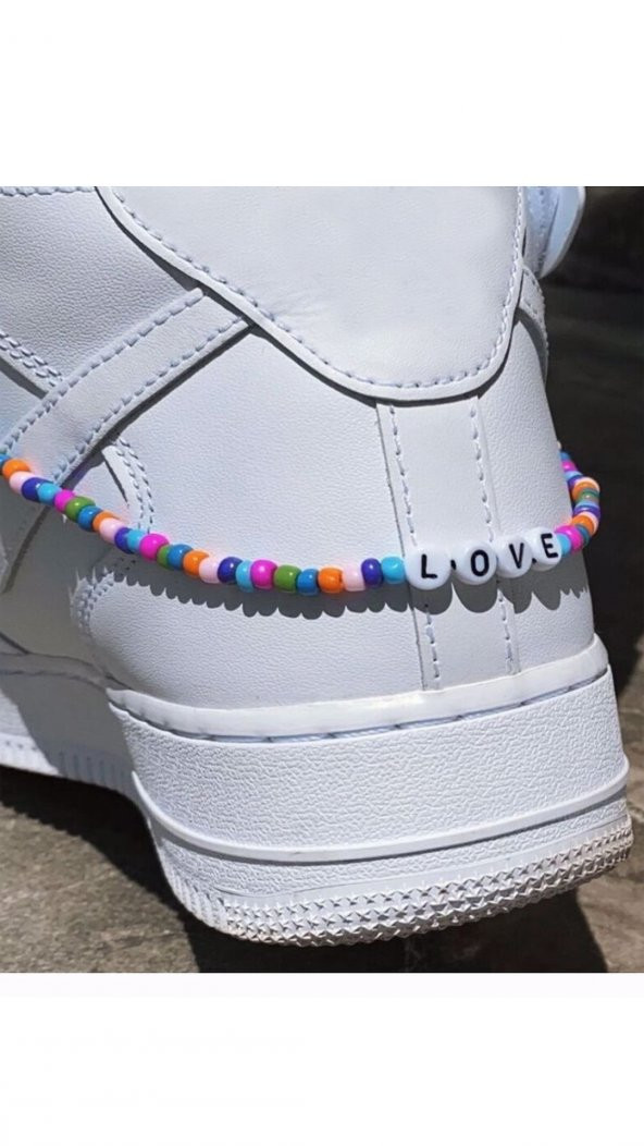 Yeni Trend Ayakkabı Süsü Love Renkli Boncuklu 26Cm ürün görseli 1