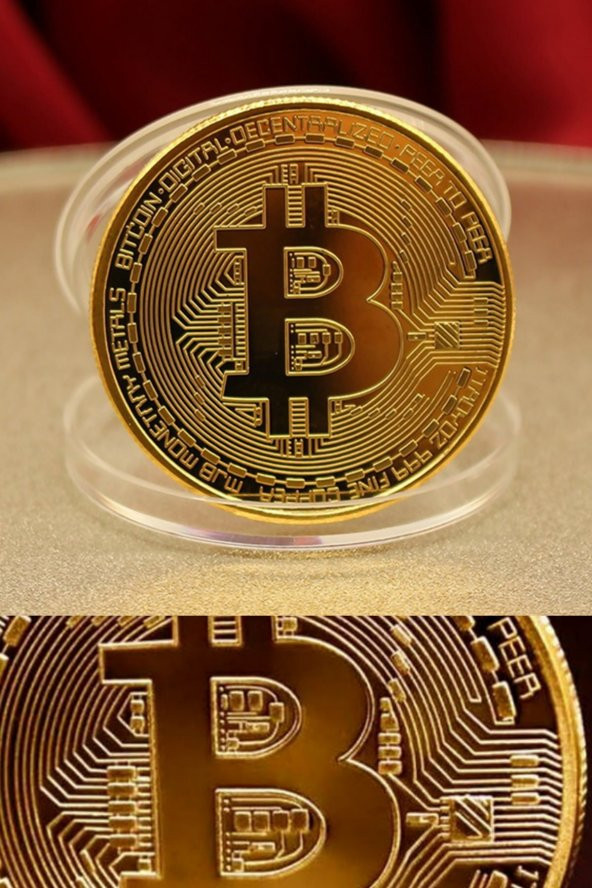 A Kalite Bitcoin Sanal Paranın Madeni Anı Hediyelik Metap Para Yuvarlak Coin ürün görseli 1